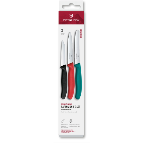 Набор ножей Victorinox Swiss Classic 6.7116.34C1 для овощей компл. 3предм. ассорти европодвес