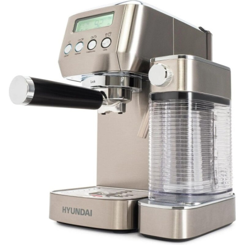 Кофеварка рожковая Hyundai HEM-9999 серебристый
