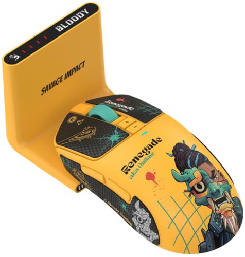 Мышь беспроводная/проводная A4Tech Bloody R72 Ultra Duo Renegade [R72 Ultra Duo Renegade Yellow] желтый