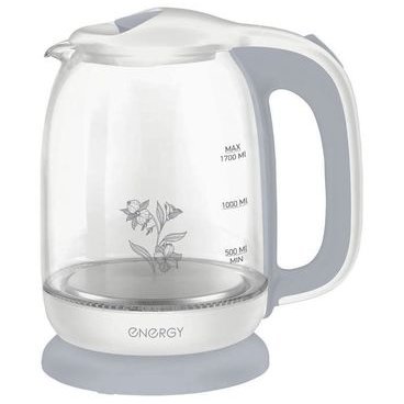 Чайник Energy E-281 стекло бело-серый