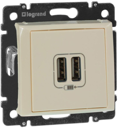 Розетка USB Legrand Valena (774170) скрыт. IP20 слоновая кость