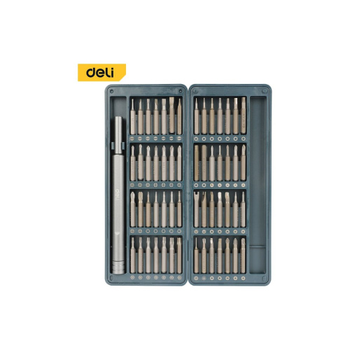 Набор прецизионных отверток Deli DL241057 (отвертка + 56 бит)