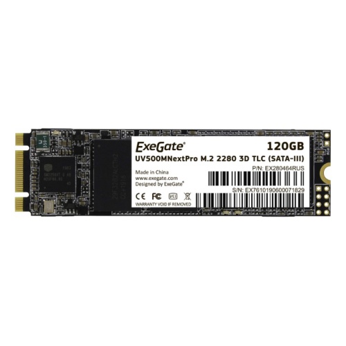 SSD ExeGate EX280464RUS UV500MNextPro 120 Gb M.2 2280 3D TLC SATA-III