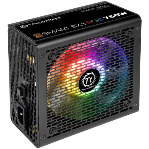 Блок питания Thermaltake PS-SPR-0750NHSABE-1 ATX 750W Smart BX1 RGB 80+ bronze (24+4+4pin) APFC 120mm fan color LED 8xSata RTL