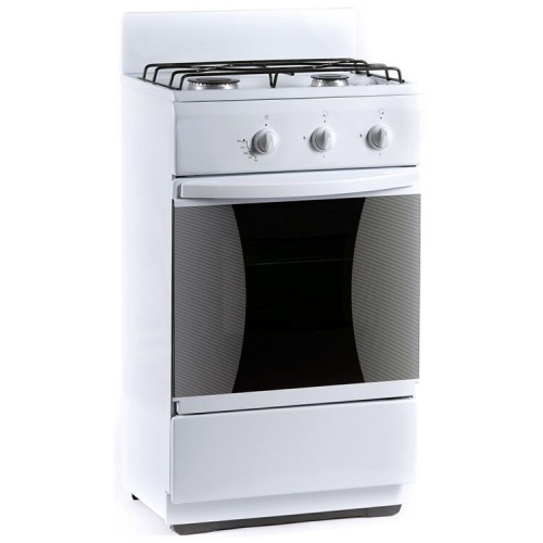 Плита Комбинированная Flama CK 2201 W белый,85x50x40.5см, духовка 30л, 2 газ. конфорки