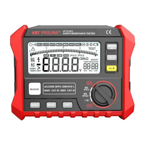 Измеритель сопротивления заземления КВТ KT 2302 Proline (87240) цифровой