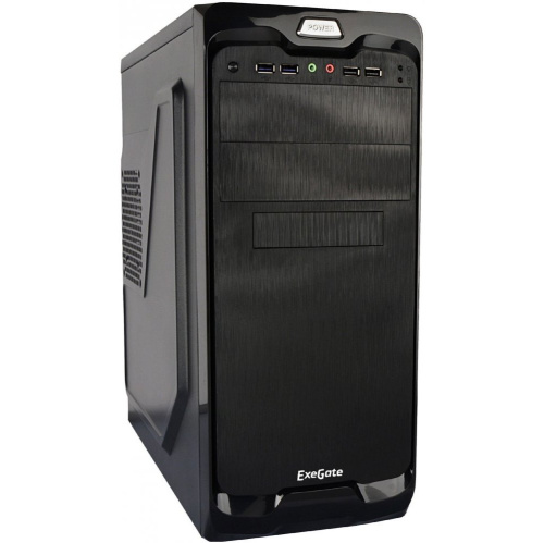 Корпус ExeGate UN-604 Black EX269437RUS ATX, UN450, 120mm 2xUSB+2xUSB3.0, Audio
