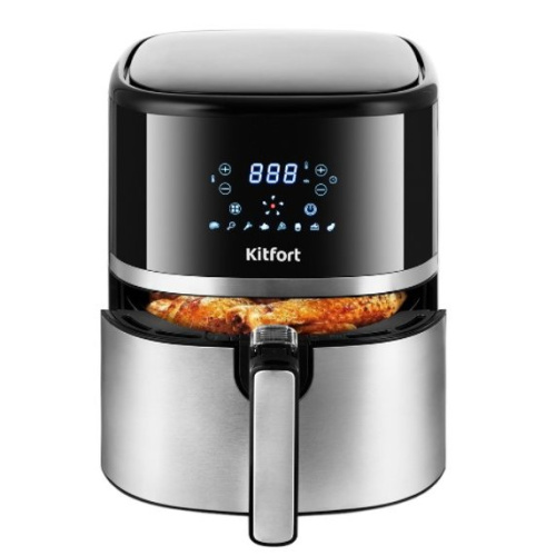 Аэрогриль Kitfort КТ-2221 черный/серебристый