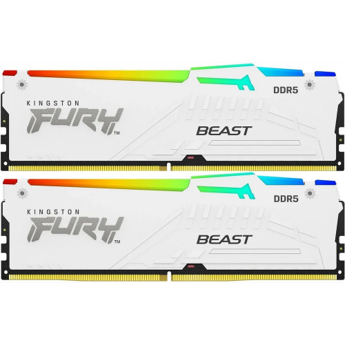 ОЗУ Kingston Fury Beast White Expo KF560C36BWEAK2-64 DDR5 - 2x 32ГБ 6000МГц, DIMM, White, Ret