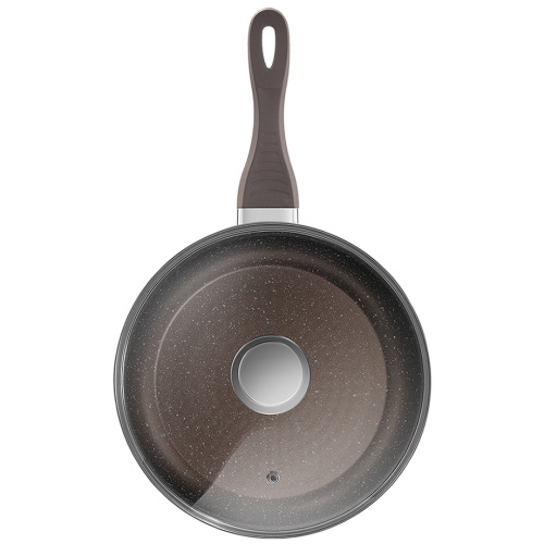 Сковорода ZEIDAN Z-90221 d24см со стеклянной крышкой