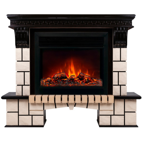 Электрокамин RealFlame Stone 26 AO античный дуб с очагом Moonblaze Black