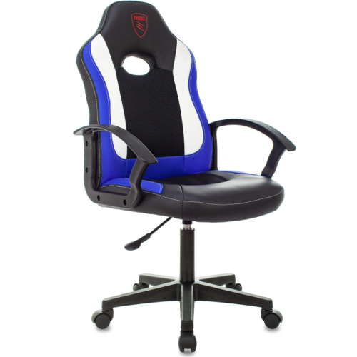 Кресло Zombie 11LT Blue текстиль/эко.кожа черный/синий