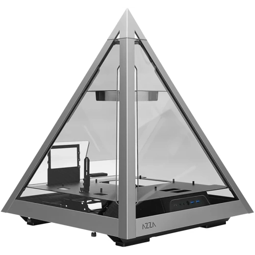 Корпус Azza Pyramid L черный/серебристый (CSAZ-804L Pyramid) без БП ATX 6x120mm 2xUSB3.0 audio bott PSU