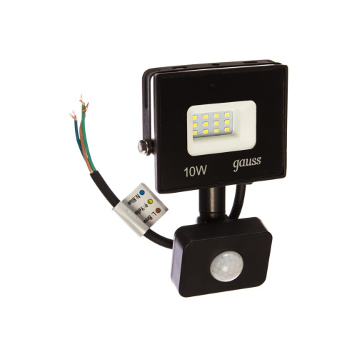 Прожектор уличный Gauss Elementary 628511310 светодиодный 10Вт корп.алюм.черный