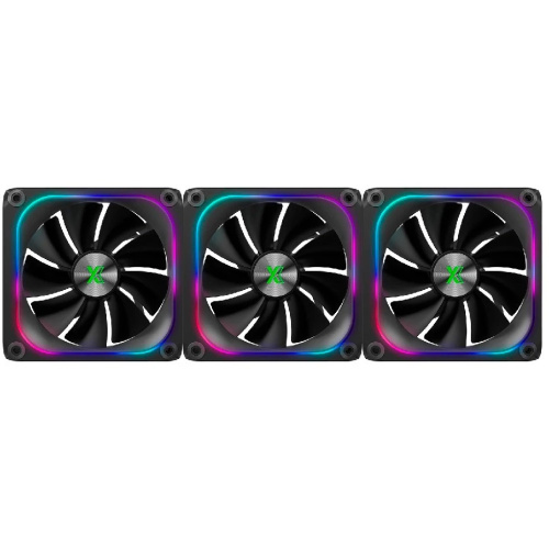 Комплект вентиляторов (3шт) XASTRA FZ120B ARGB triple pack 120x120x28мм (PWM, FDB,ARGB, Matrix screen,контроллер, Daisy-chain соединение ,0-2000 rp)