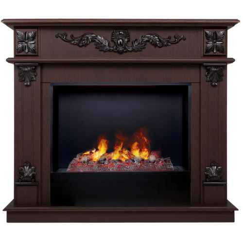 Электрокамин RealFlame Philadelphia 25,5/26 DN орех с очагом 3D Cassette 630