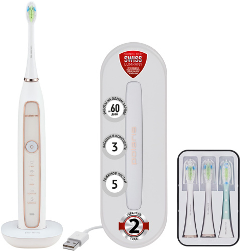 Зубная щетка электрическая Polaris PETB 0101 TC белый