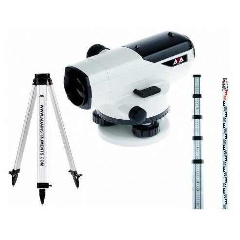 Оптический нивелир ADA PROF X32 + штатив алюминиевый на винтах Light S + рейка нивелирная Staff 5 А00119-К1