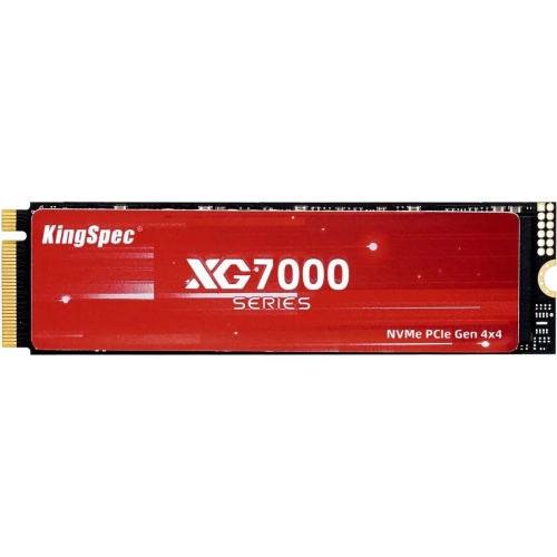 SSD KingSpec XG7000 (XG7000-512) M.2 512Gb (PCI-E 4.0 x4, up to 7200/4400MBs, 3D TLC, 300TBW, NVMe 1.4, 22х80mm, heatsink)