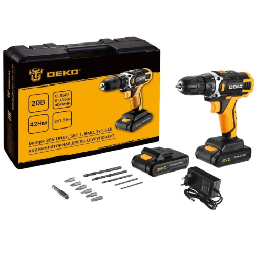 Аккумуляторная дрель-шуруповерт DEKO Banger 20V One+ SET1 083-1110
