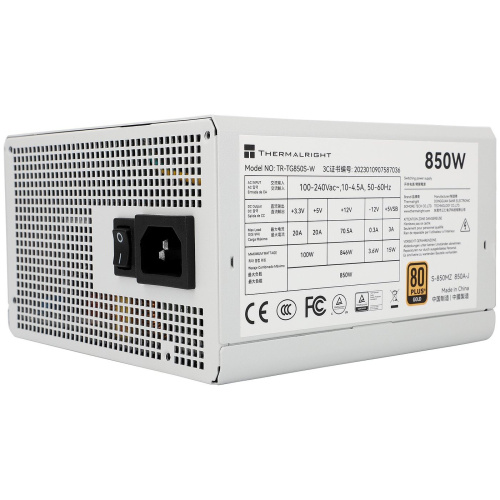 Блок питания Thermalright TR-TG-850S-W, 850W Gold White