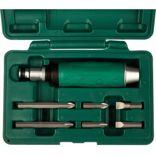 Отвертка ударная Jonnesway AG010055A (48649) с битами SL 8,10мм PH 2,3 36мм и PH 2,3 80мм 7 предметов