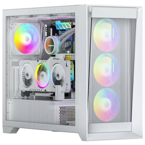 Корпус ACD Lagrange AH-TC1GCW-000 ATX, White, FANS 120mm ARGB 3 Top + 1 Rear + HUB. Drive bay int 3x3,5", + 3x2,5",. 2xUSB3.0+1xUSB-C, Audio I/O