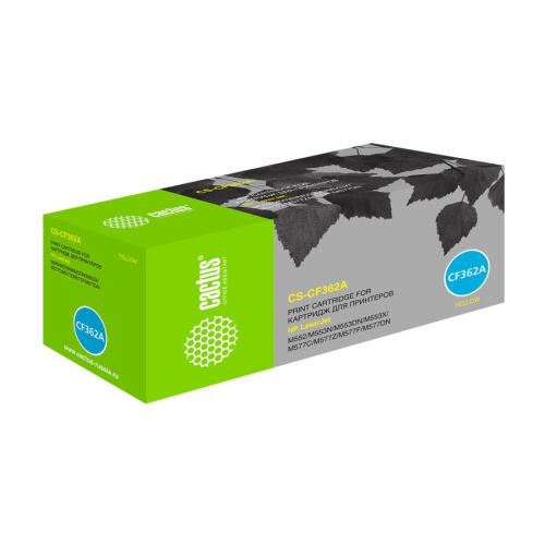 Тонер Картридж Cactus CS-CF362A желтый для HP CLJ M552dn/M553dn/M553N/M553x (5000стр.)