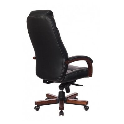 Кресло руководителя Бюрократ T-9923Walnut/Black черный кожа крестовина дерево
