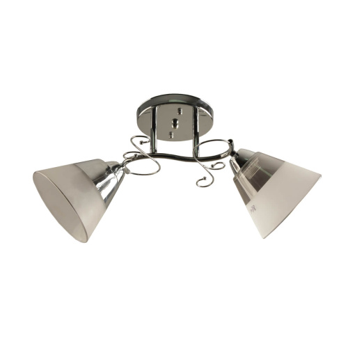 Люстра HIPER H203-2 2х60 Вт, хром/белый