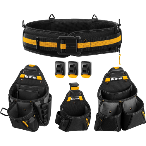 Сумка для инструментов Kraftool KBS-4 (38760-4) 37 карм. черный/желтый
