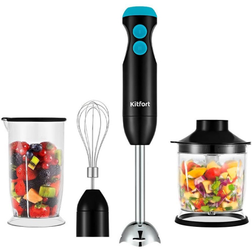 Блендер погружной Kitfort КТ-3041-3 черный/бирюзовый