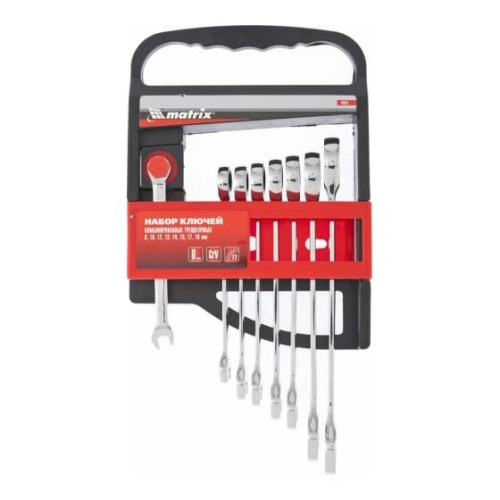 Набор ключей комбинированных MATRIX 14513 трещоточных 8 шт
