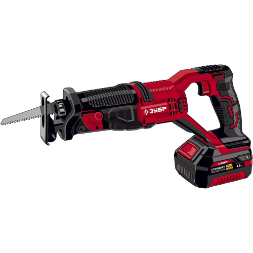 Пила сабельная ЗУБР СПЛ-185-41, 1 АКБ (4Ач), в коробке