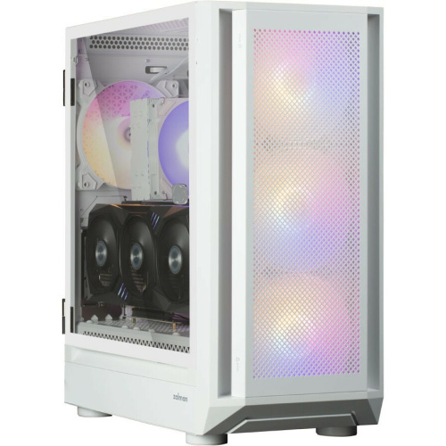 Корпус ZALMAN i6, EATX, White, Front Mesh, Window, 2x3.5", 3x2.5", 1xUSB2.0, 1xUSB3.0, 1xUSB Type C, Front 3x140mm RGB LED, Rear 1x140mm RGB LED