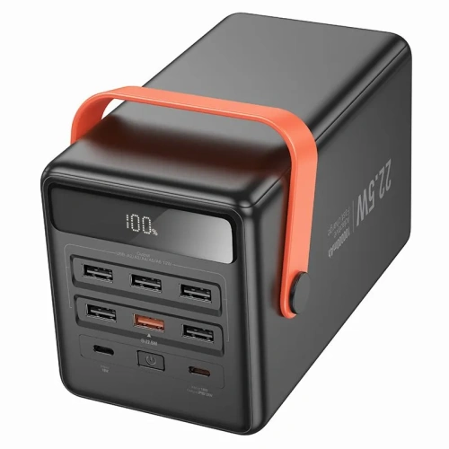 Аккумулятор внешний резервный HOCO J142 Surpass 22.5W+PD20W fully compatible power bank 100000mAh чёрный