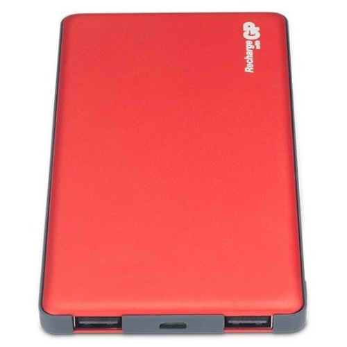 Аккумулятор внешний GP Portable PowerBank MP05 Li-Pol 5000mAh 2.1A+2.1A красный 2xUSB