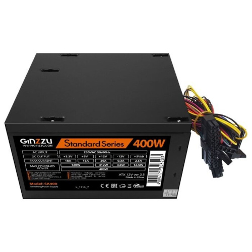 Блок питания Ginzzu SA400 ATX Черный