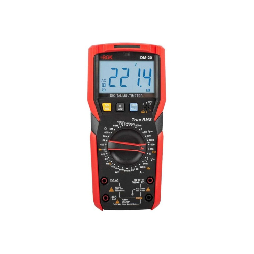 Мультиметр RGK DM-20 (779647) цифровой с поверкой