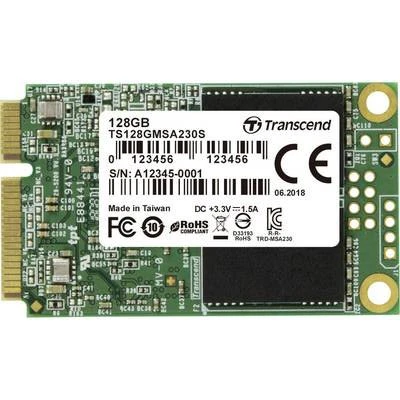 SSD Transcend MSA230S (TS128GMSA230S), mSATA SATA III, 3D NAND TLC, 128 Гб