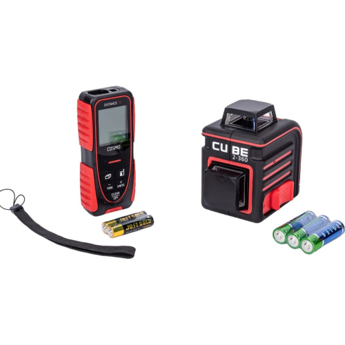 Комплект Лазерный уровень+ дальномер лазерный ADA Cube 2-360 basic edition + cosmo 70 (А00701)