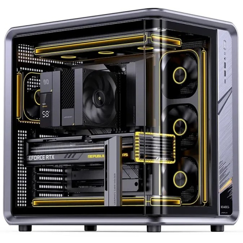 Корпус JONSBO BO400CG gray, без БП, Midi-Tower, TG, no fan, 2xUSB-A 3.0 + 1xUSB-C 3.2, ATX, mITX