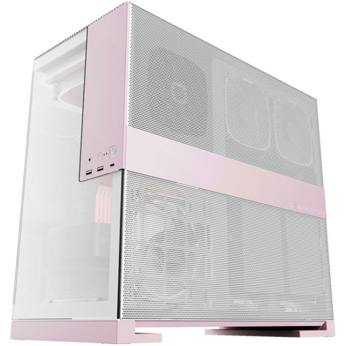 Корпус Geometric Future Model 5 White Pink with fans (1AM5WKPK01100) / mid tower, E-ATX / 5x140mm ARGB fans