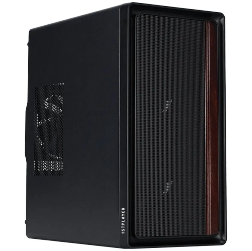 Корпус 1STPLAYER WD1 Black (WD1-BK-3F) / mATX / 3x120mm fans