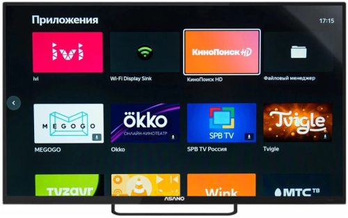 50" (127 см) Телевизор Asano 50LU8120T черный