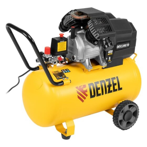 Компрессор Denzel DKV2200/50,Х-PRO 58083 воздушный 2,2кВт, 400л/мин, 50л