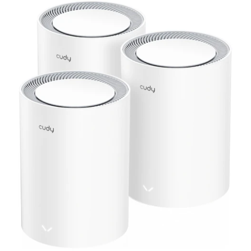 Mesh-система Cudy M3000(3-Pack) V2 2,5-гигабитная Wi-Fi 6 AX3000, 2,4/5ГГц, до 2976Мбит/с, LAN 1x1Гбит/с