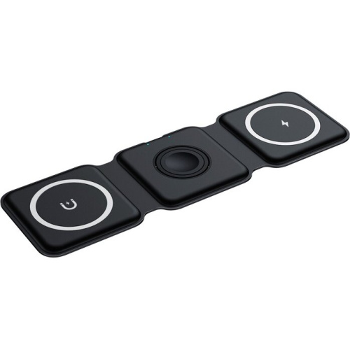 Беспроводное зарядное устройство REXANT 18-7088 с MagSafe 3в1, Qi, 15Вт, черный