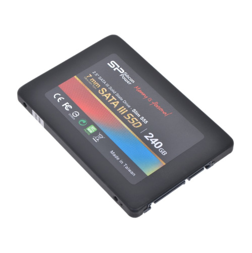 SSD Silicon Power Slim S55, box (SP240GBSS3S55S25) 2.5" 240GB Sata3 (7 mm, Phison PS3108, TLC, R/W: up to 556/480MB/s, Write 4KB (max): 80000 IOPS)