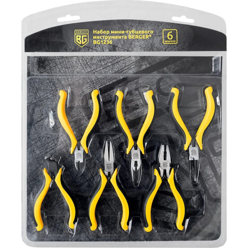 Набор мини-губцевого инструмента BERGER BG1236 6 предметов